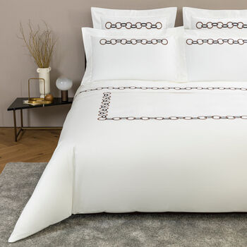 Links Embroidered Duvet Cover