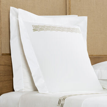 Basket Weave Embroidery Euro Sham