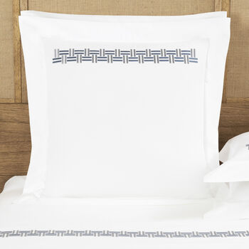 Basket Weave Embroidery Euro Sham