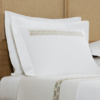 Basket Weave Embroidery Sham