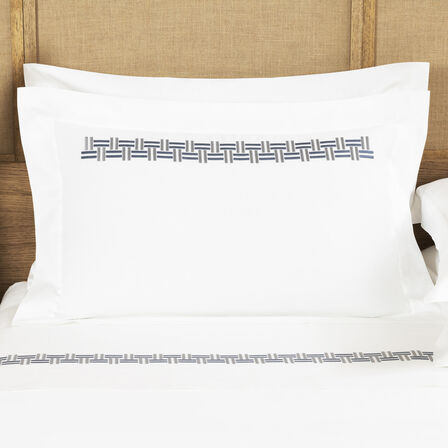 Basket Weave Embroidery Sham