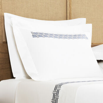 Basket Weave Embroidery Sham