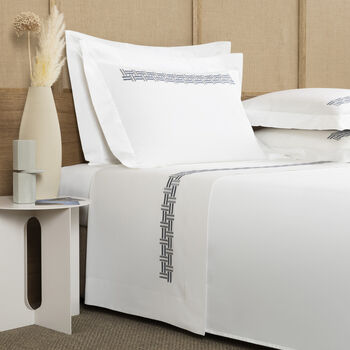 Basket Weave Embroidery Sheet Set